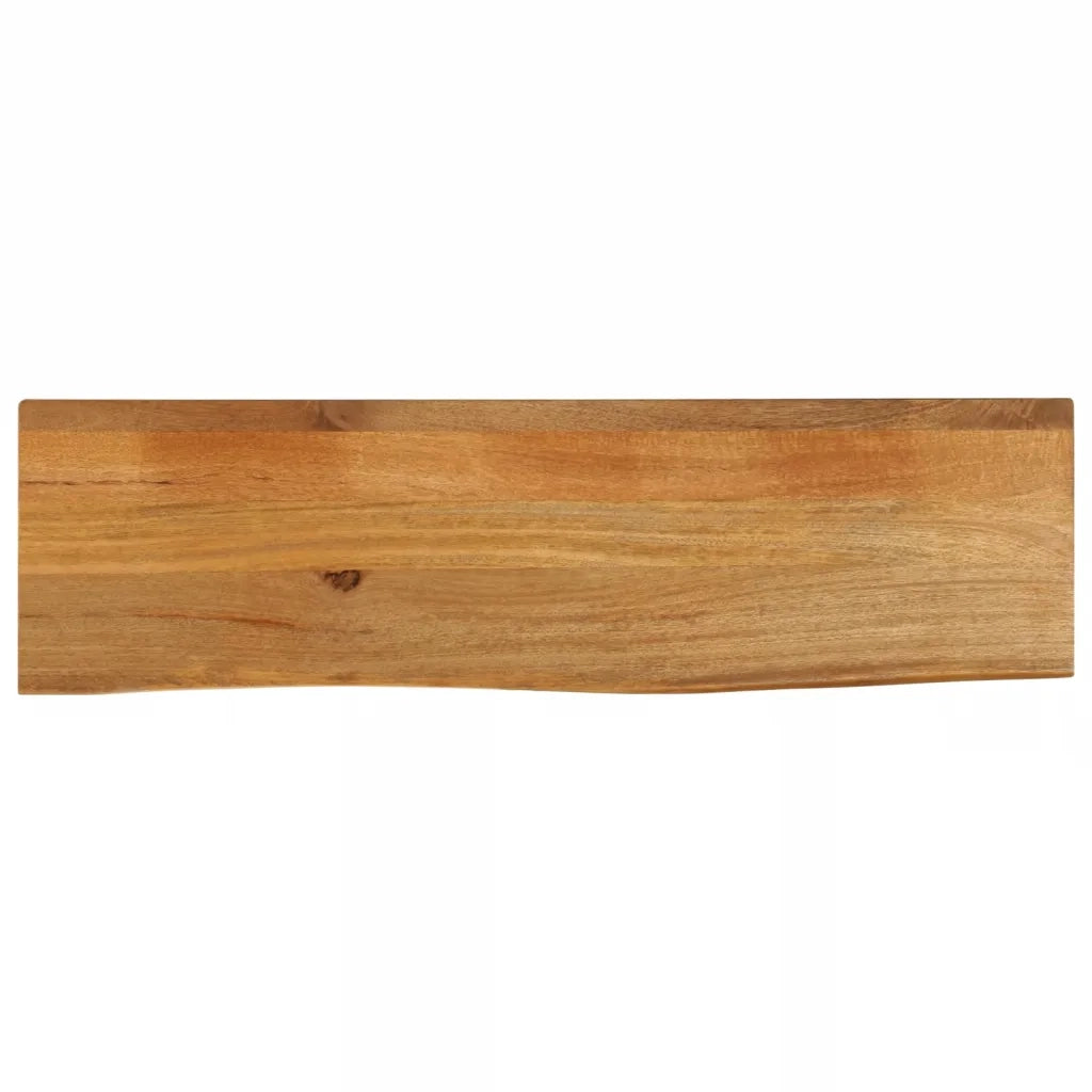Dessus de table à bord vivant 120x20x2,5cm bois massif manguier
