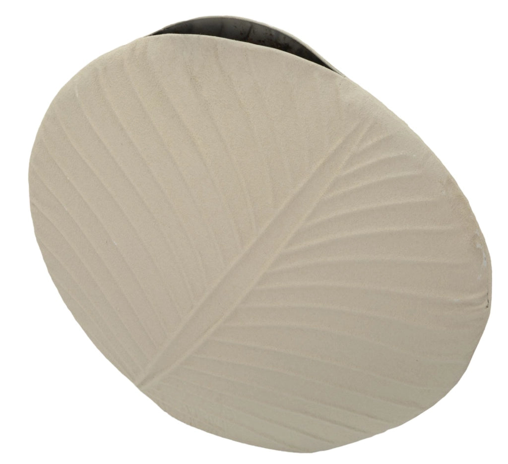 Vaso Dune Round 41,5x14x41,5 cm in Ferro Crema