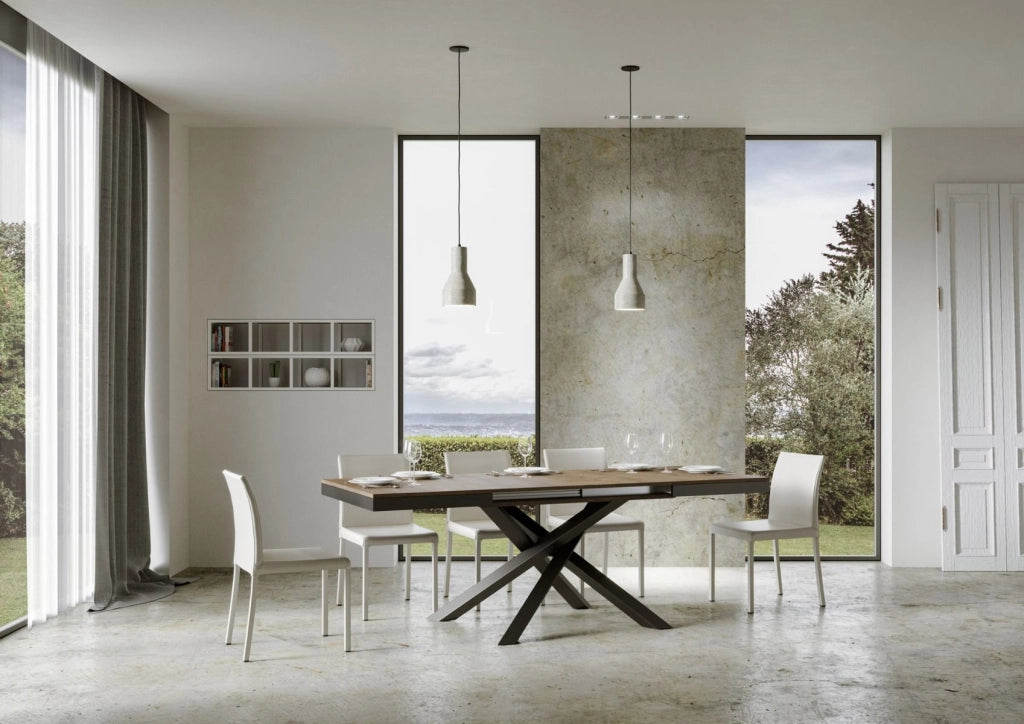 Tavolo Allungabile 120-224x90x80 cm Volantis Evolution Noce