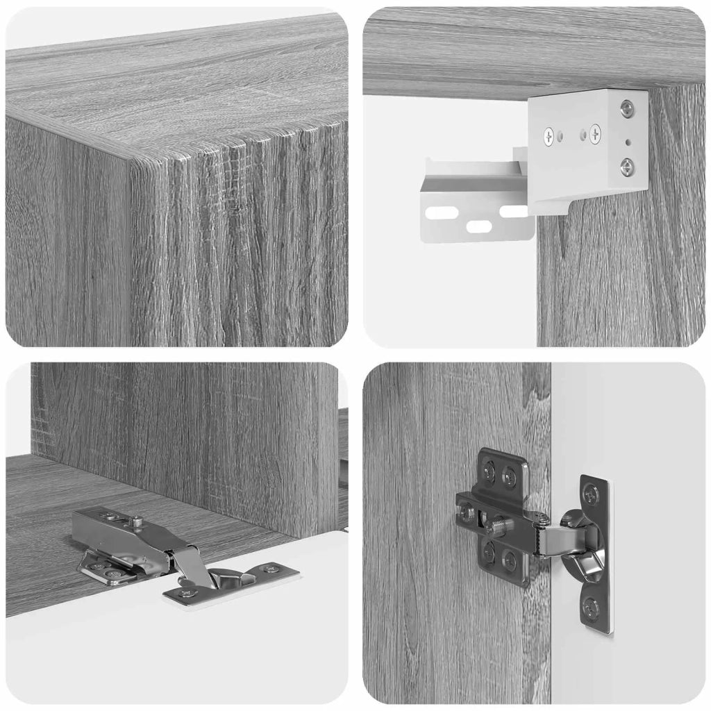Set mobile TV 4 pcs Grigio Sonoma Legno multistrato 3409165