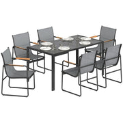 Set Giardino 7 Pezzi per 6 Persone ¨C Minimal ¨C Grigio