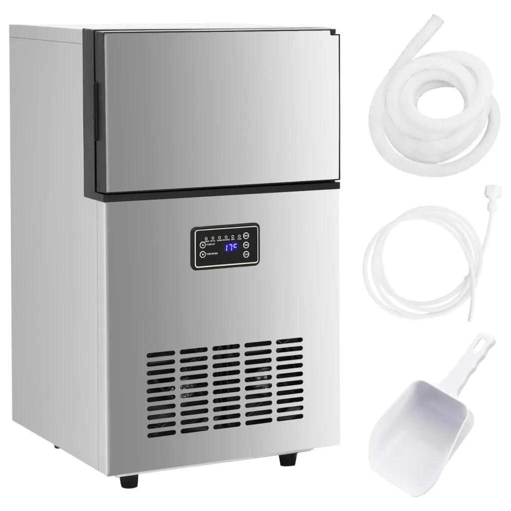 Macchina per Ghiaccio Argento 45 kg / 24 h 153682