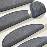 Tappetini per scale 30 pz 56x17x3 cm grigio chiaro e blu 3365748