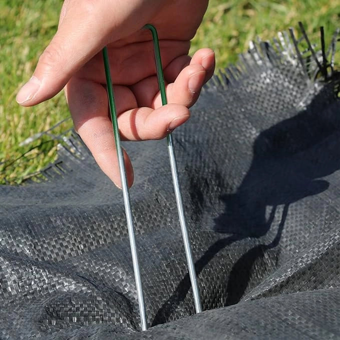 PICCHETTI AD 'U' PER FISSAGGIO PRATO 15 cm - Conf. 20 pezzi