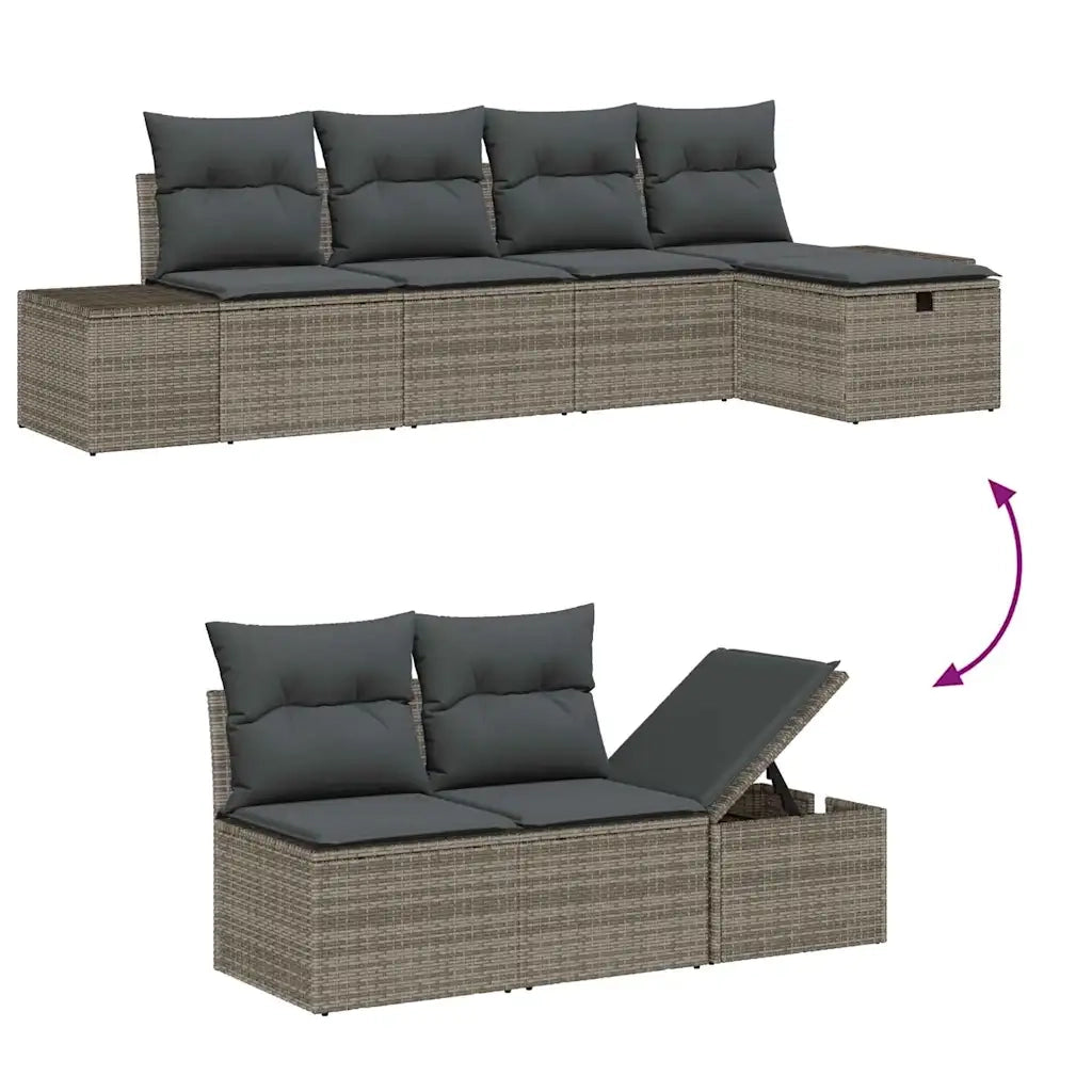 Set di divani con cuscino 5 pcs polyrattan 3360700