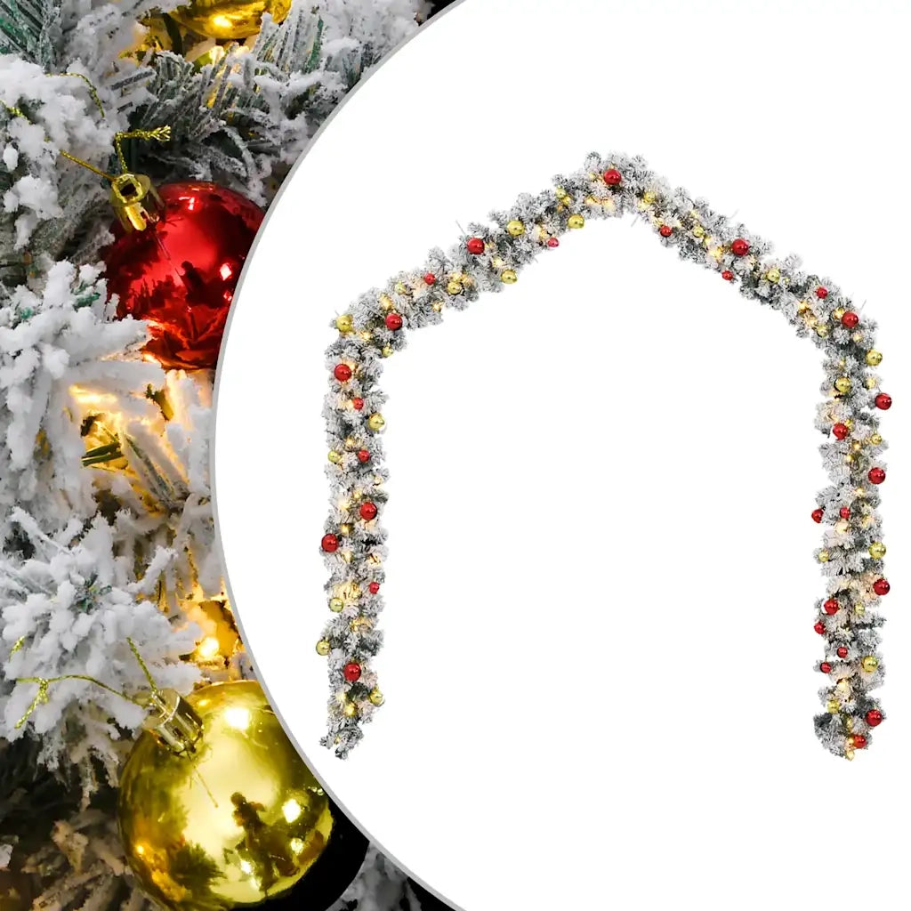 Ghirlanda di Natale con Palline e Luci LED Verde 20 m PVC 4019674