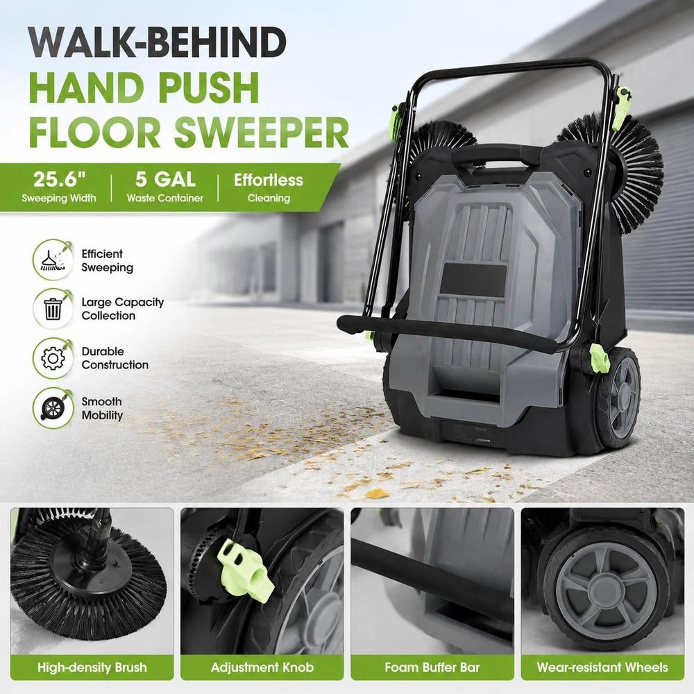 Hand-operated Floor Sweeper With A 65 Cm Width And A 19 L Waste Container