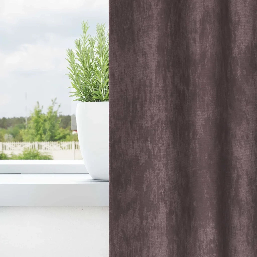 Tende in Velluto con tende 2 pcs Marrone 245 x 140 cm Velluto 4107696