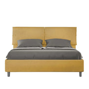 Letto matrimoniale senza rete imbottito 160x190 microfibra ocra Sleeper