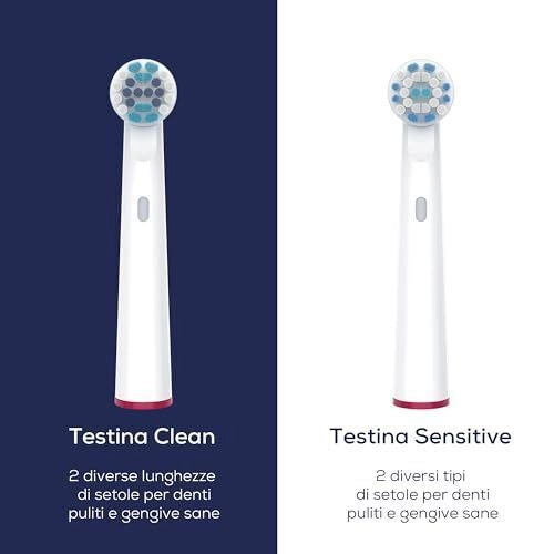 Beurer 10156 Clean - KIT_ 4 testine di ricambio Standard per spazzolini oscillanti-rotanti, compatibili con TB 30-TB 50, setole medie, cappucci protettivi, anelli colorati, Bianco
