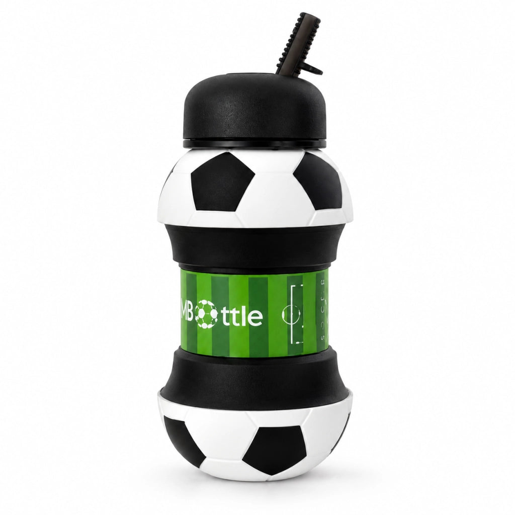 Borraccia Pieghevole in Silicone Forma Pallone di Calcio 530 ml