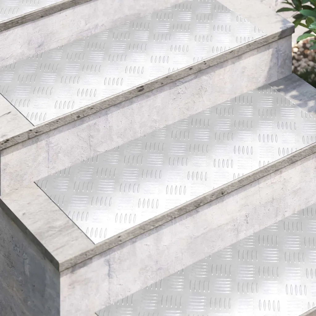 Gradini per Scale 4 pcs Argento 80 x 30 cm Alluminio 4104304