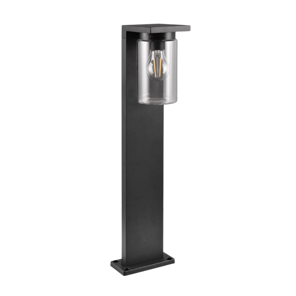Paletto luce esterno ARDILA nero E27 65cm alluminio Trio