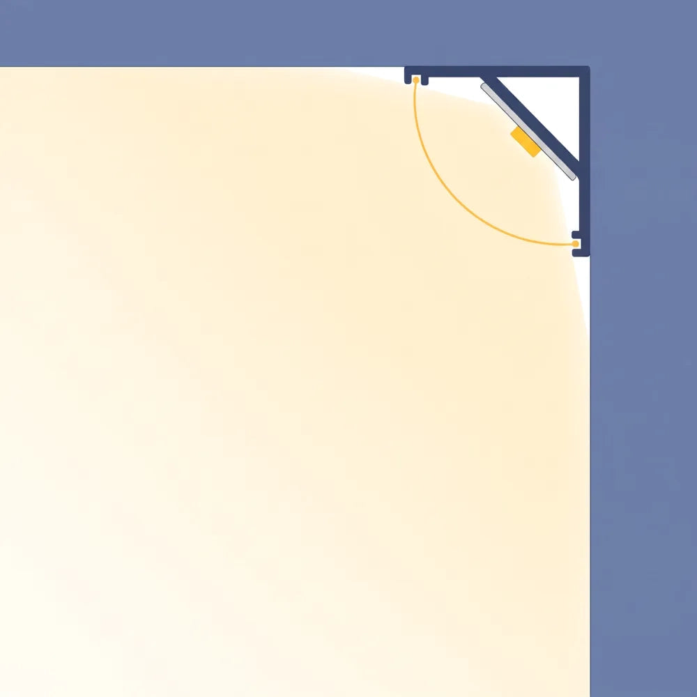 Profilo angolare in alluminio silver 1mt per striscia led