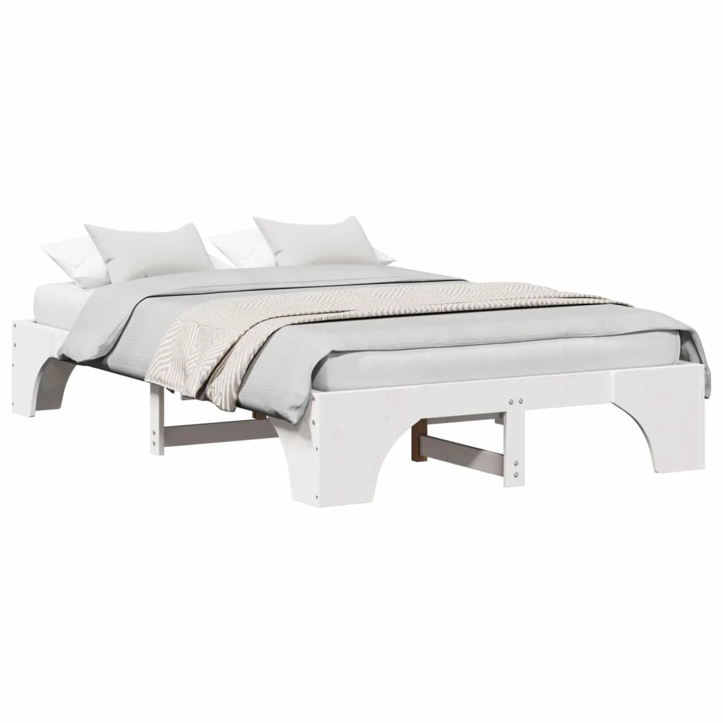 Struttura del letto Bianco 120 x 190 cm Pino massello