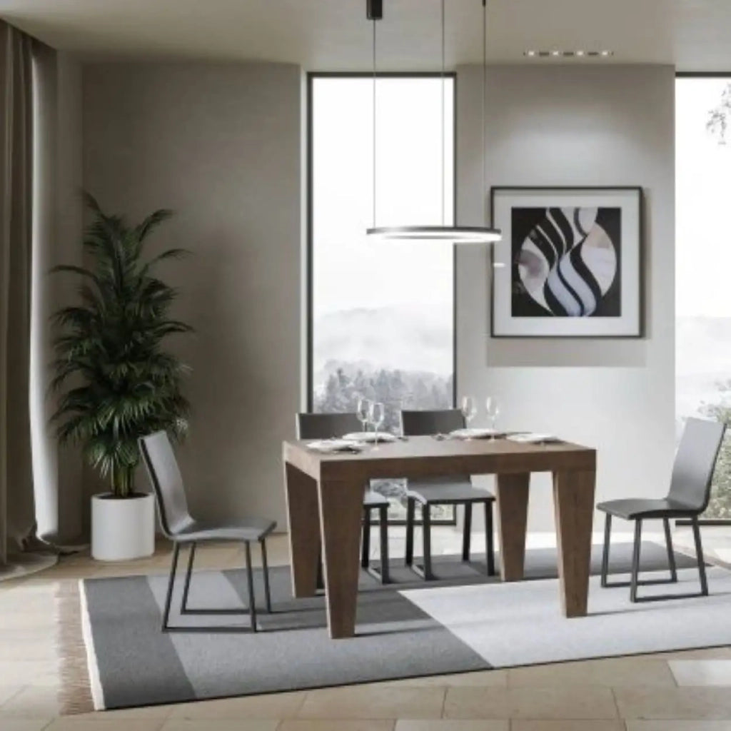 Tavolo allungabile 140/244x90 cm Spimbo colore noce