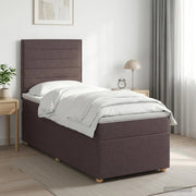 Letto box spring con materasso Marrone Scuro 80 x 200 cm 3453749
