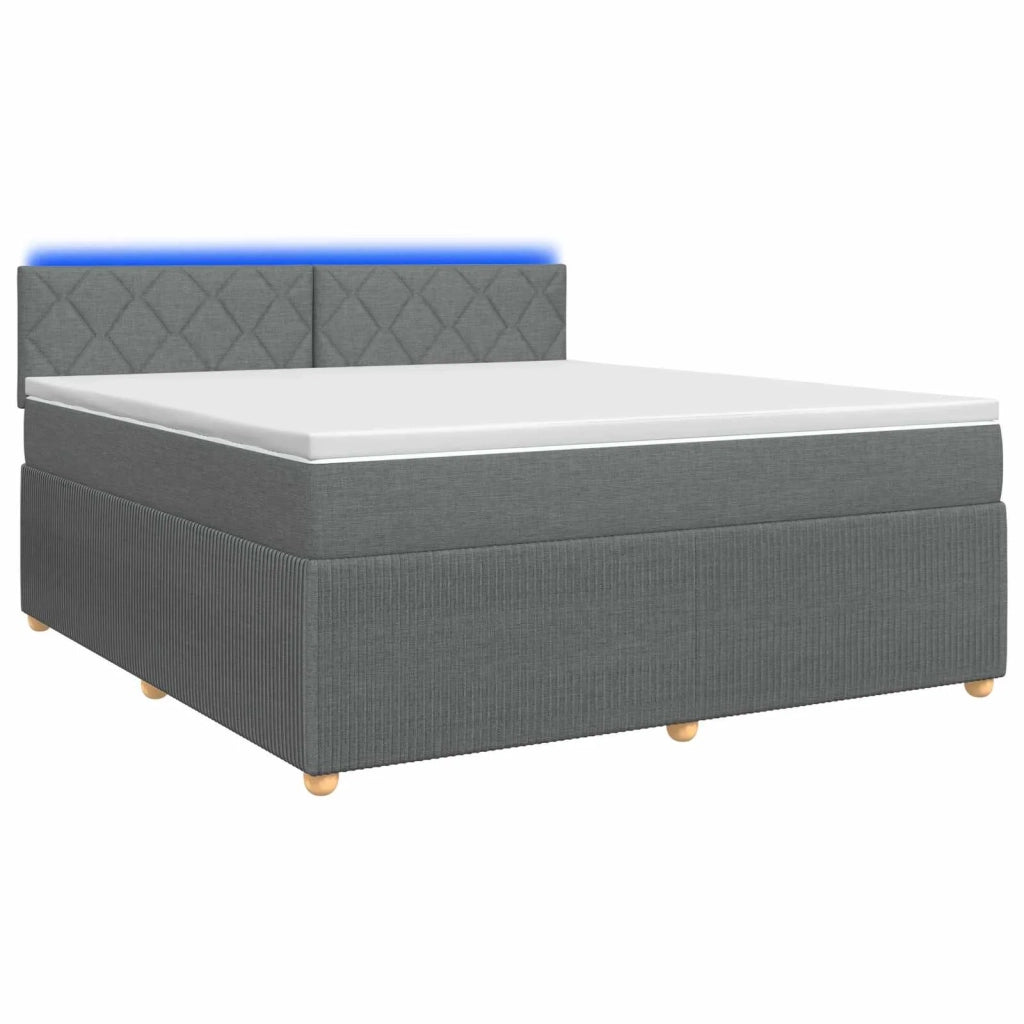 Letto box spring con materasso Grigio Scuro 140 x 190 cm 3452933