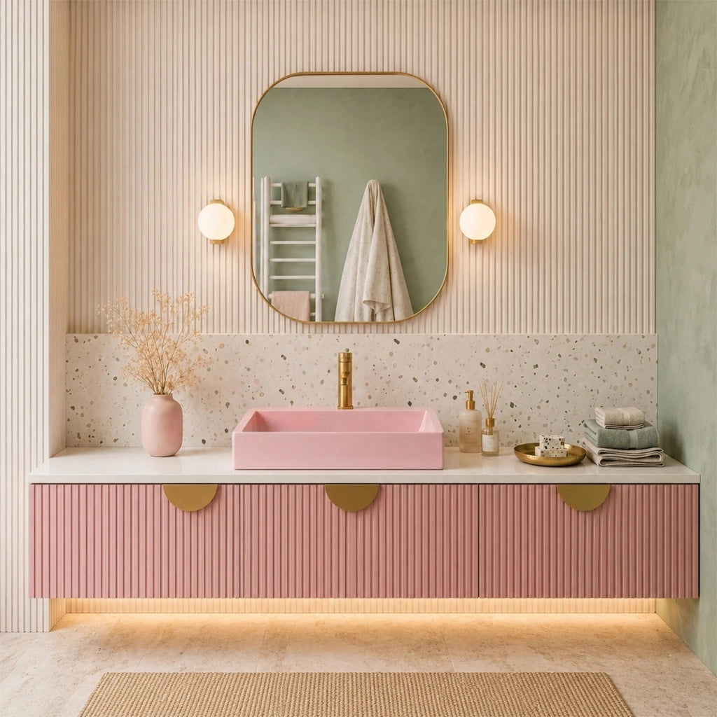 Lavabo In Conglomerato Goya Pink 50cm