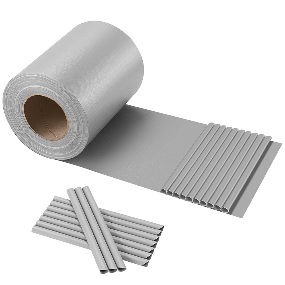 Frangivista in PVC Grigio 19cmx35M Telo Oscurante 450gr/mq Anti Uv da Esterno