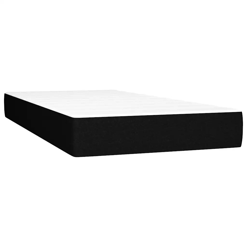 Letto a Molle con Materasso e LED Nero 100x200 cm in Tessuto 3135335