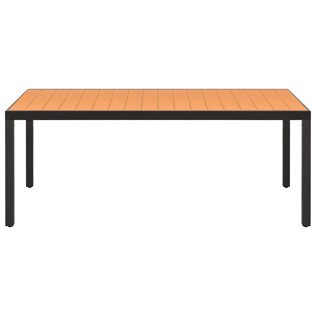 Set da Pranzo da Giardino 9 pz in Alluminio Nero 3070630