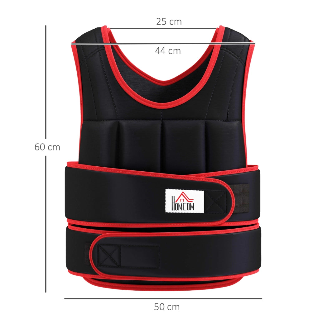 Gilet zavorrato 60x50 cm nero in tessuto Oxford, doppie cinture regolabili