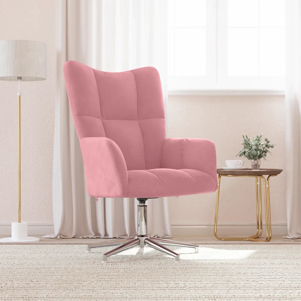 Sedia Relax Rosa in Velluto 328121