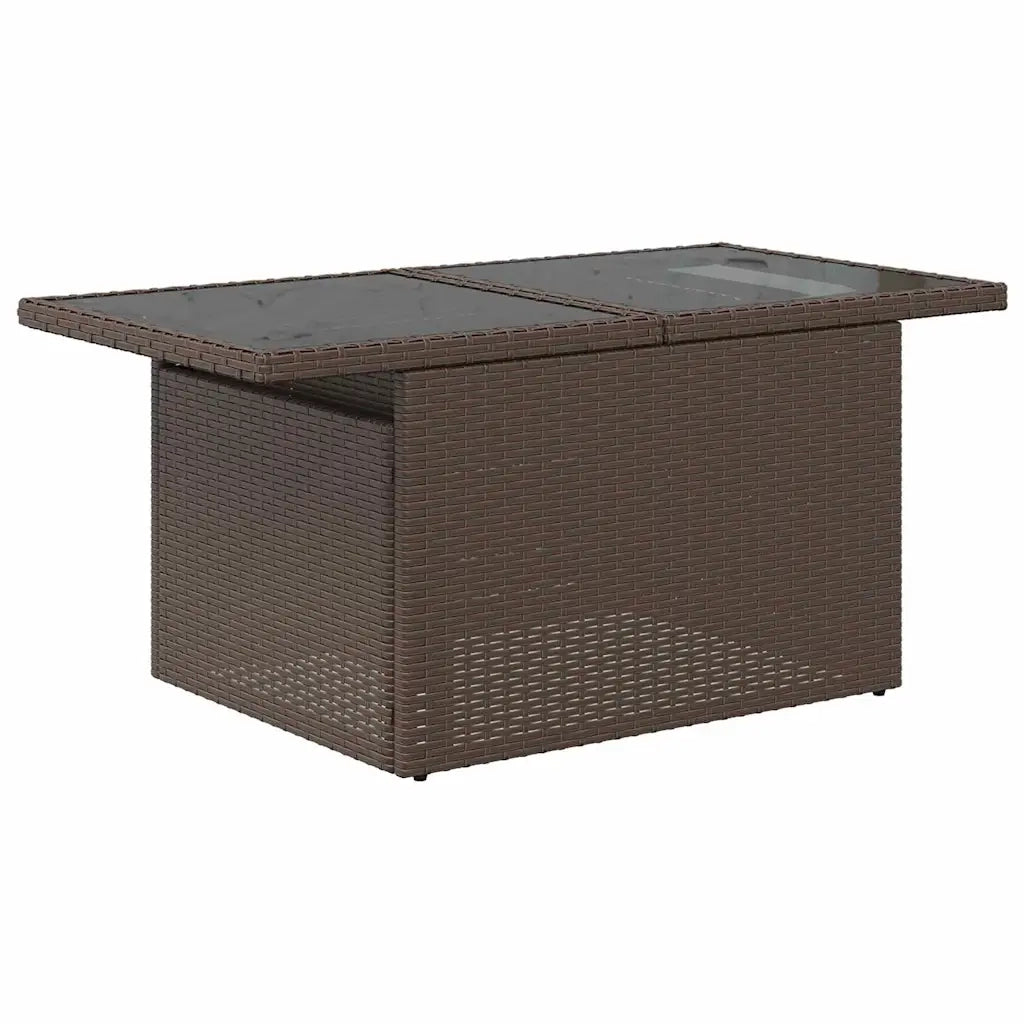 Set Divano da Giardino 5 pcs Marrone e Rosso polyrattan 3348730