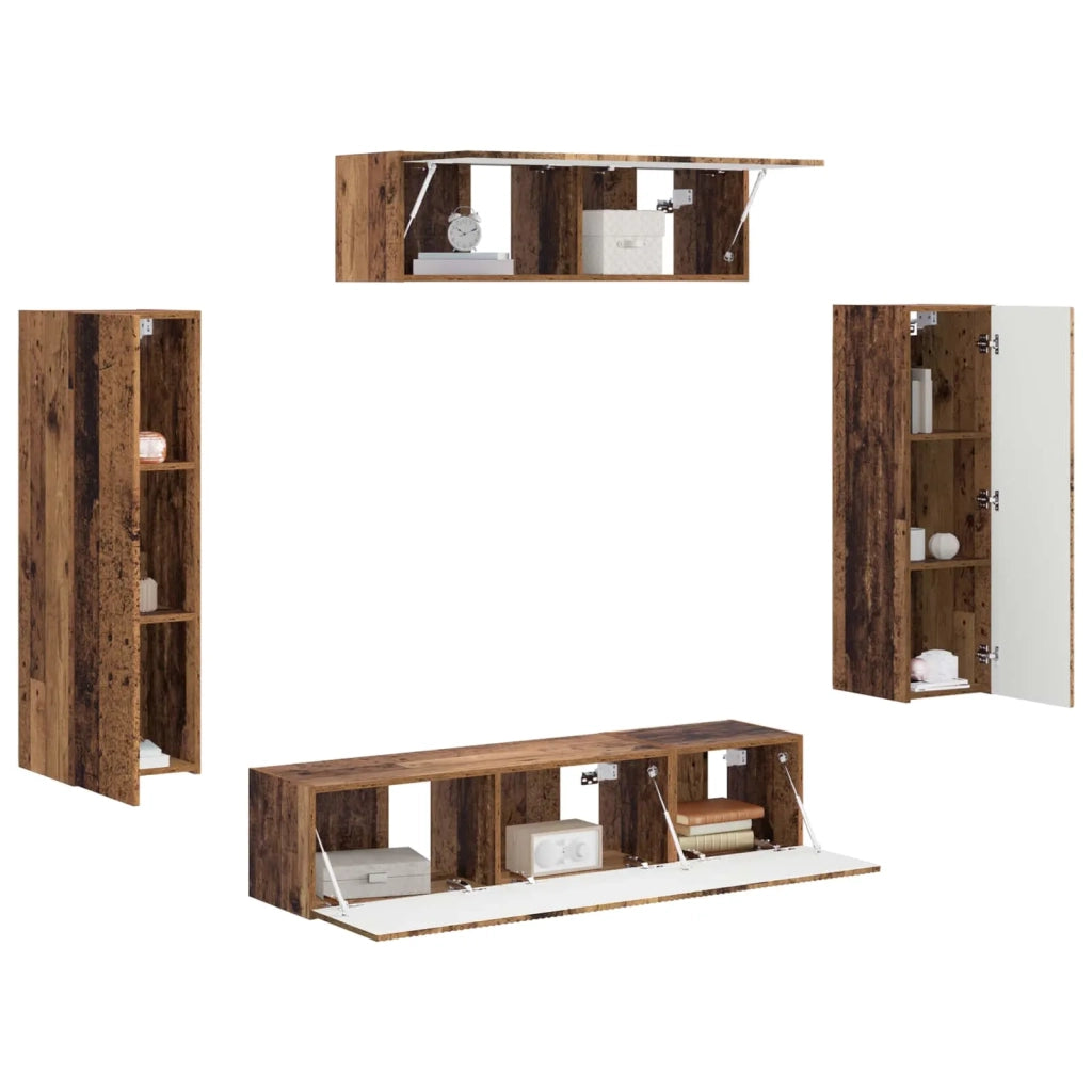 Mobile TV 5 pcs Legno vecchio 3409175