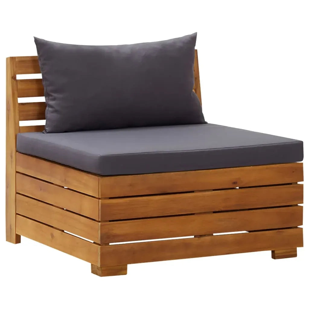 Divano da Giardino a 2 Posti e Cuscini Legno Massello di Acacia 316247
