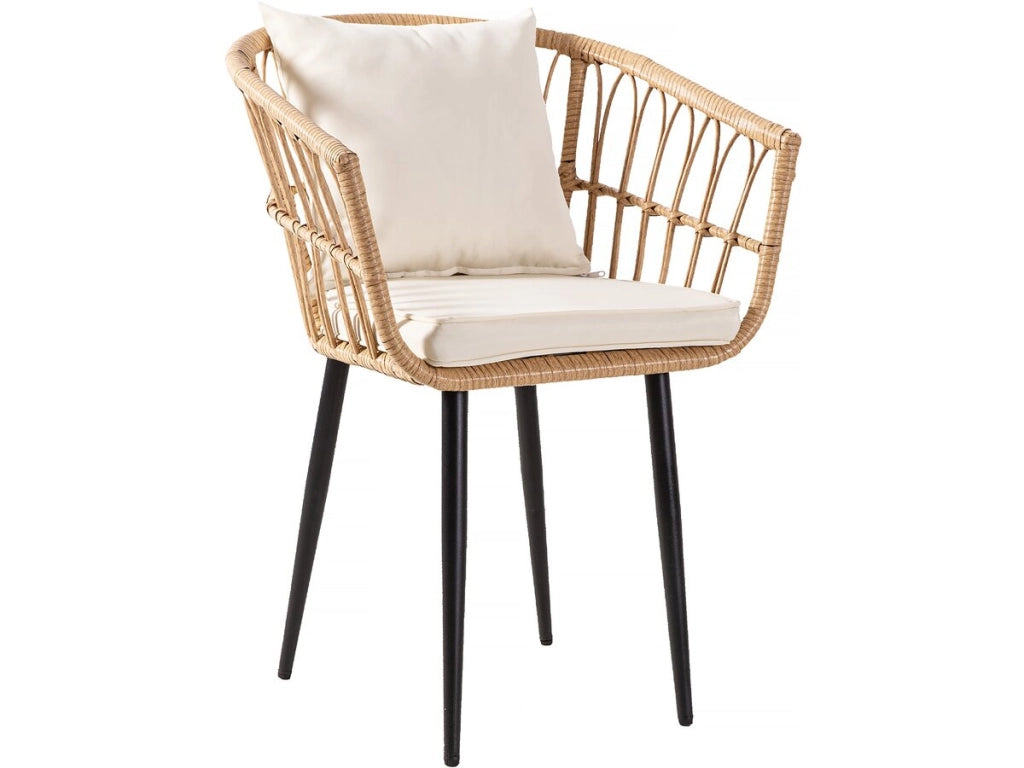 Mobile da giardino in rattan "Vela" - 2 posti - Marrone