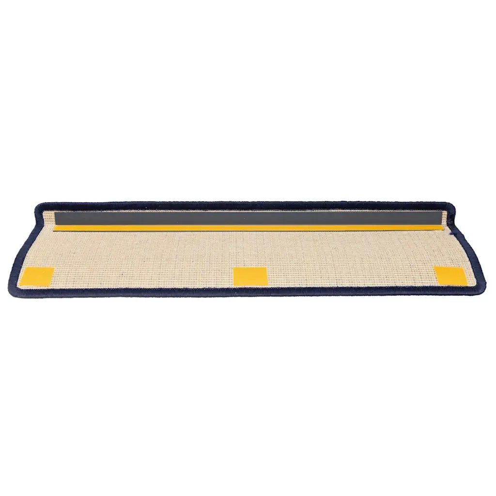 Tappetini per scale 15 pz 65x21x4 cm Grigio scuro e blu con bordo rettangolare 326195