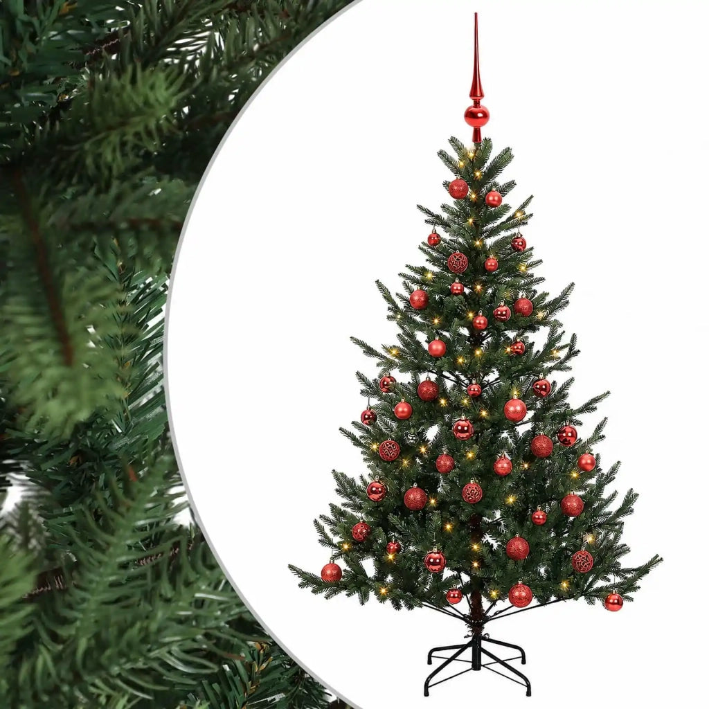 Albero di Natale artificiale con palline 120 cm 150 LED 3465877