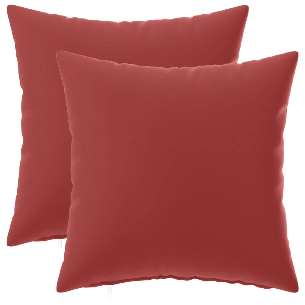 Cuscino con cuscino HEERLEN 2 pz Rosso Vino Poliestere 923667
