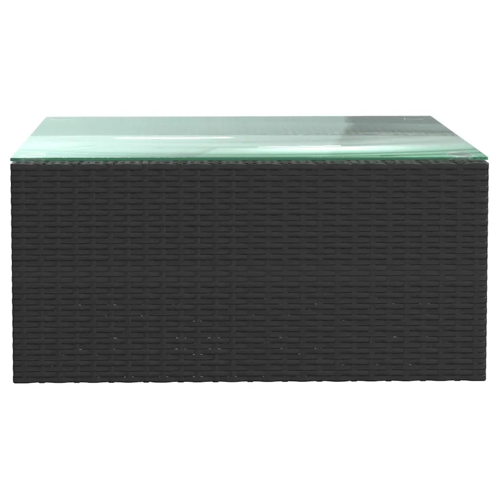 Set Divani da Giardino 7 pz con Cuscini in Polyrattan Nero 46552