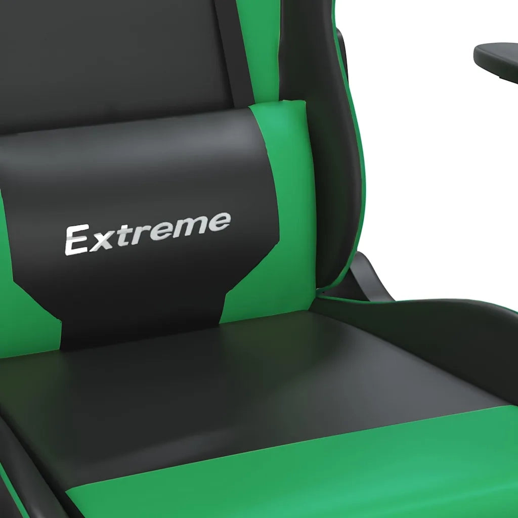Sedia da Gaming Nera e Verde in Similpelle 3143690