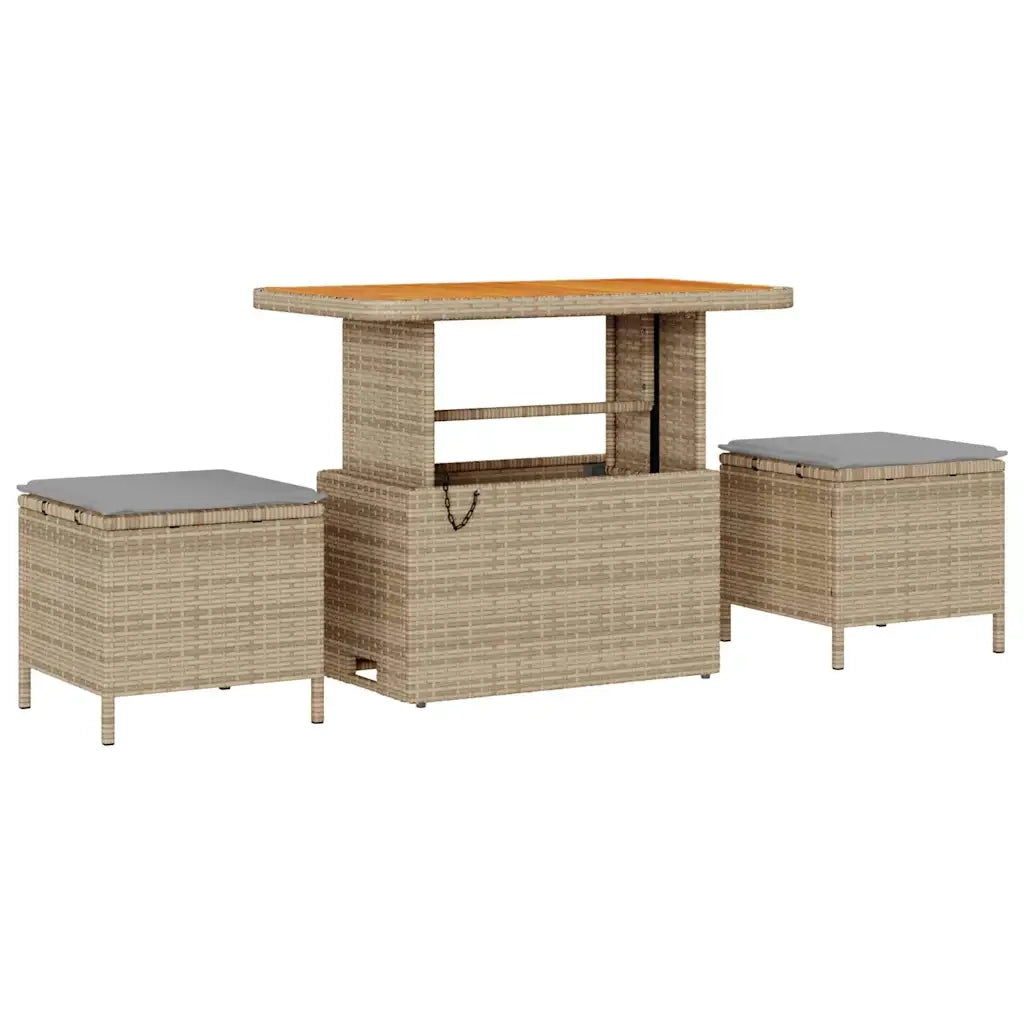 Set Divano da Giardino con cuscino 8 pcs beige e grigio chiaro 3363827