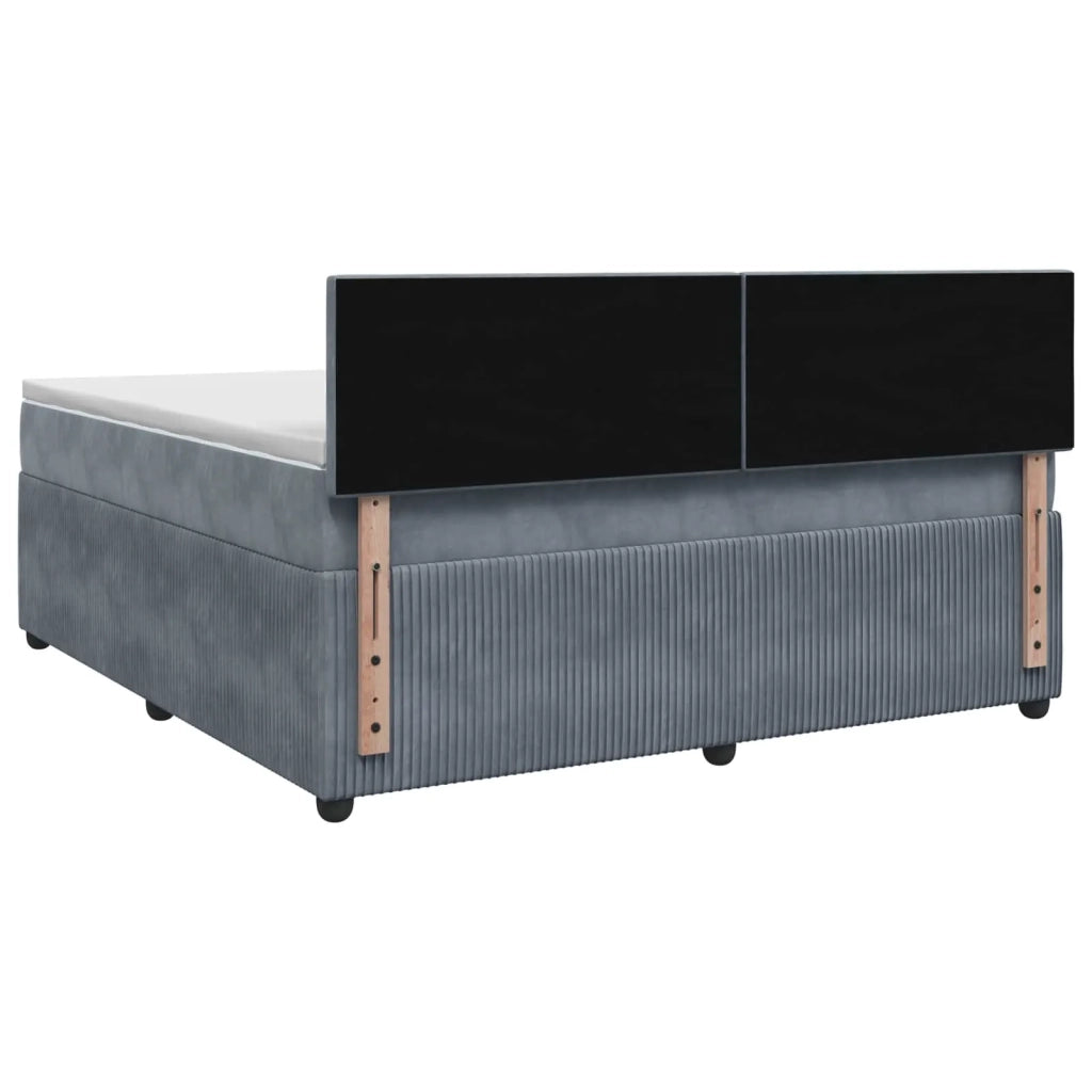 Letto box spring con materasso Grigio Scuro 140 x 200 cm 3453162