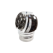 Fumaiolo da 250mm tipo radiante eolico inox aisi 304 base tonda innesto m maschio