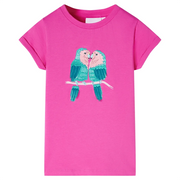 Maglietta da Bambina Rosa Scuro 128 11207