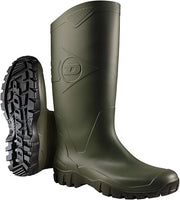 Stivale tronchetto in PVC impermeabile antiscivolo resistente agli oli colore verde misura 41 Dunlop