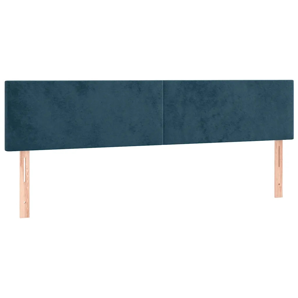 Letto a Molle con Materasso e LED Blu Scuro 180x200 cm 3134301