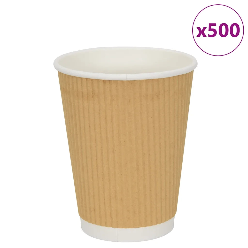 Bicchieri da Caffè in Carta 500 pz 12oz 300ml Marrone 4102800