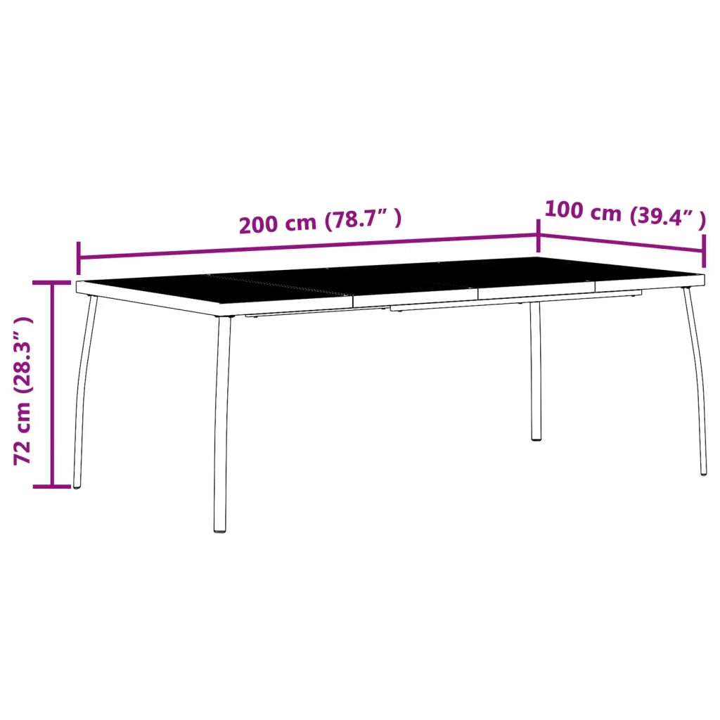 Set di Mobili da Esterno 9 pz Antracite Ferro e Acciaio 3422900