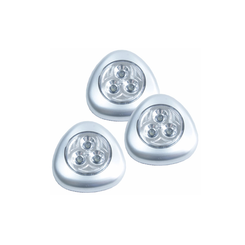 Luci adesive a 3 LED, 3 pz.