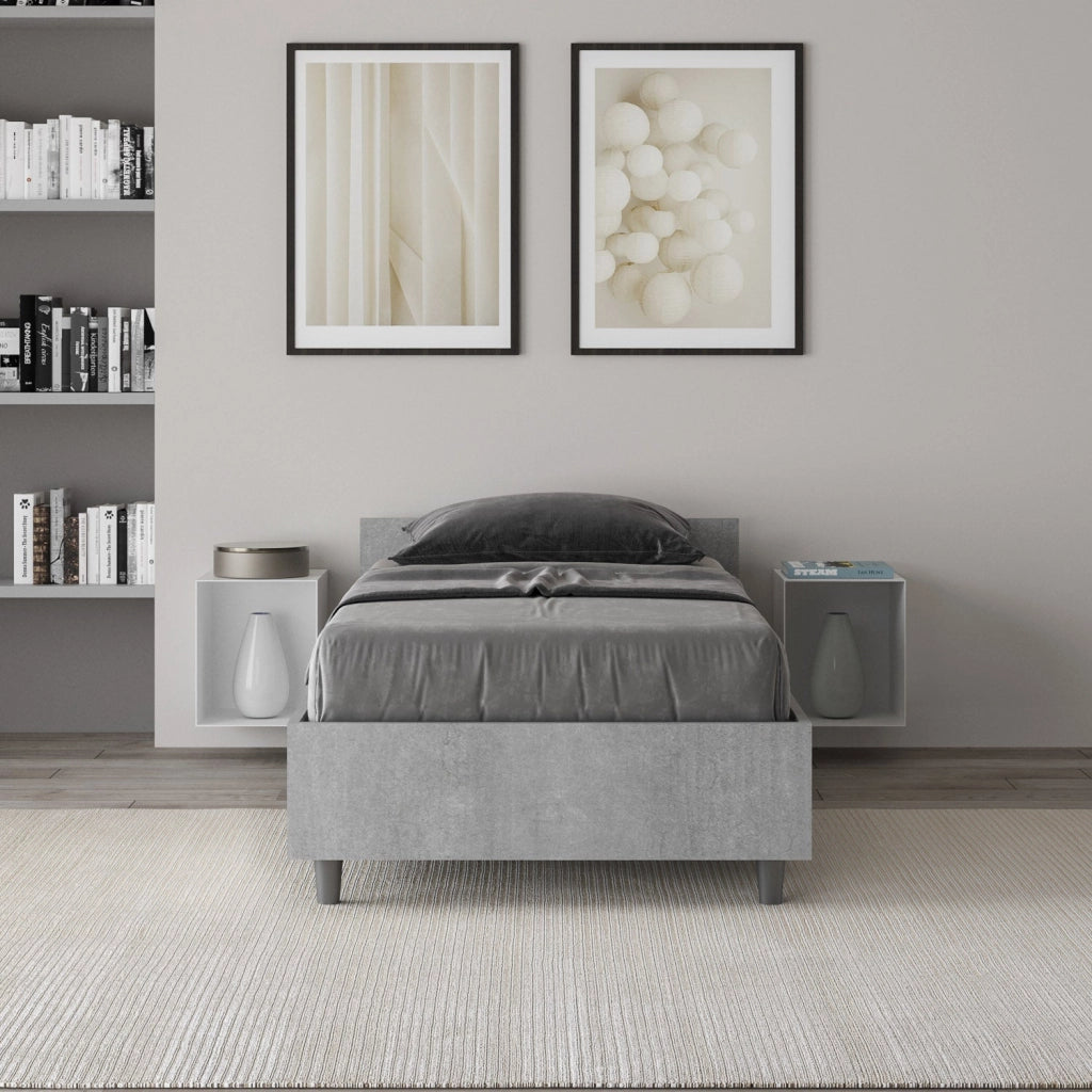 Letto Singolo 80x200 cm Senza Rete Nuamo Grigio