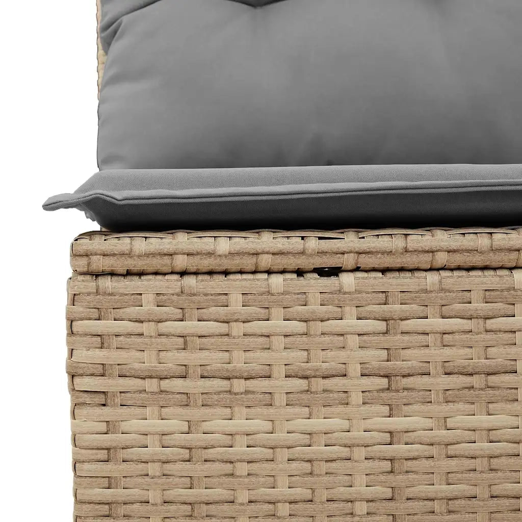 Set Divano da Giardino 6 pz con Cuscini Beige in Polyrattan 3326480