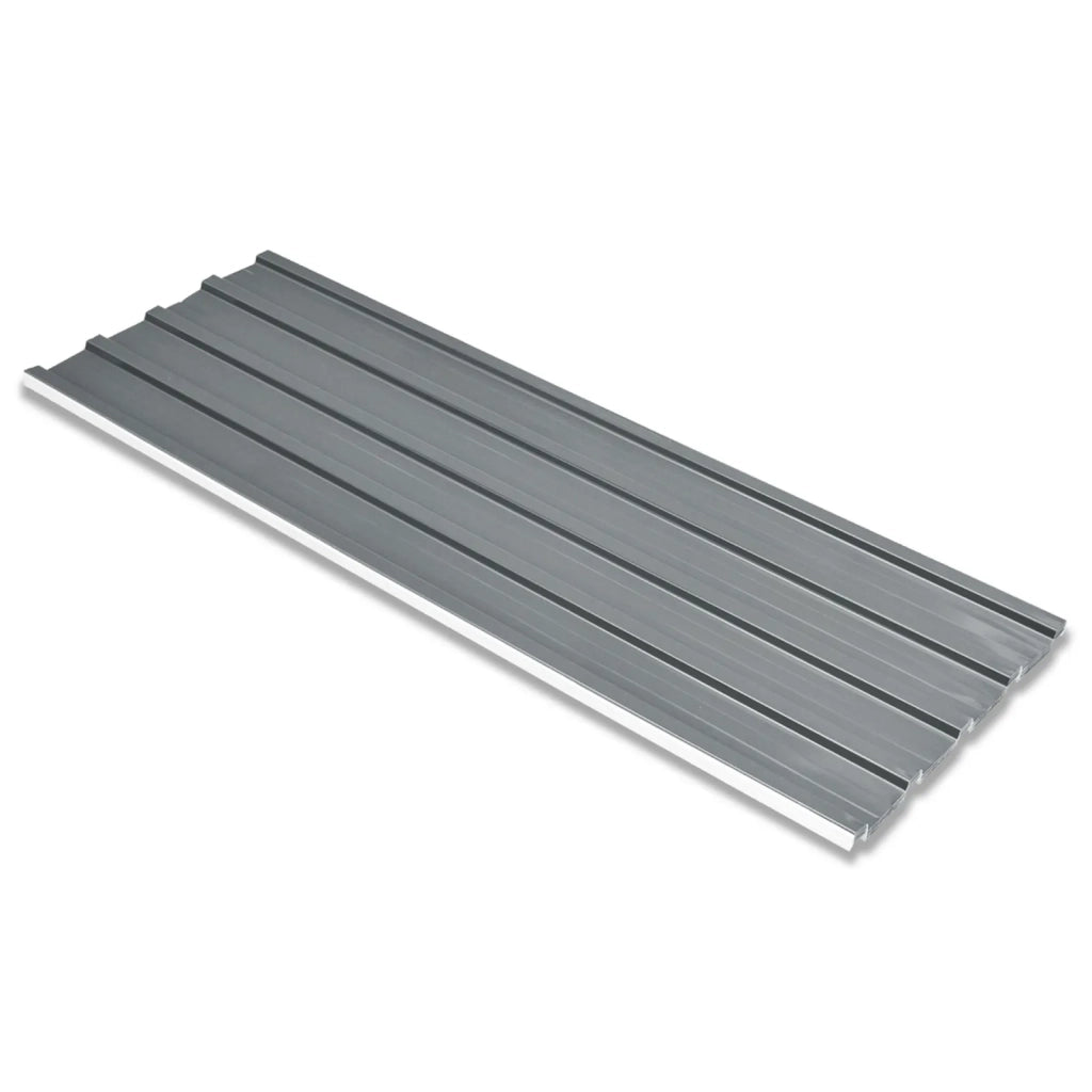 Pannello per tetto 12 pz Grigio 129 x 45 cm Acciaio zincato 42047046