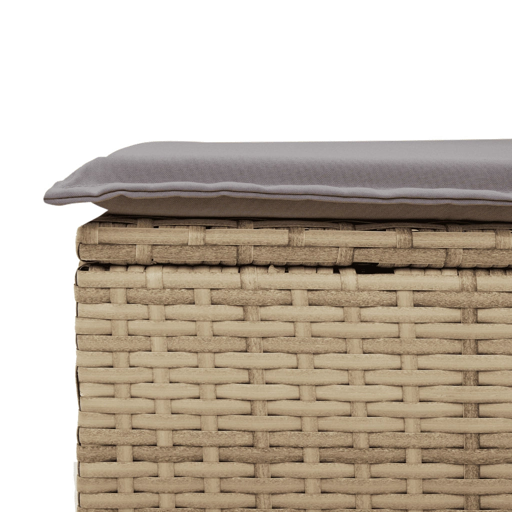 Set Divano da Giardino 4 pz con Cuscini Beige in Polyrattan 3259987